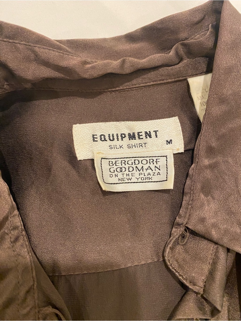 Equipment Brown Silk Button-Down Shirt - Picture 2 of 2